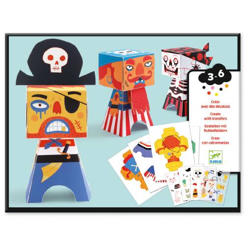 Djeco Small gift for little ones - Paper toys Pirates transfers