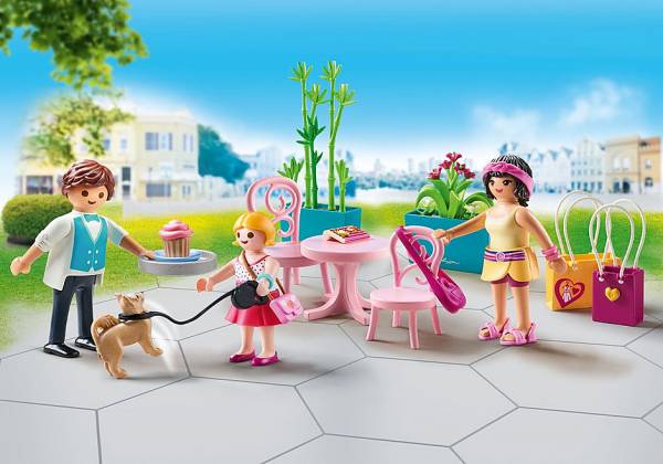 PLAYMOBIL 70593 CITY LIFE COFFEE BREAK PLAYSET WITH FIGURES & ACCESSORIES