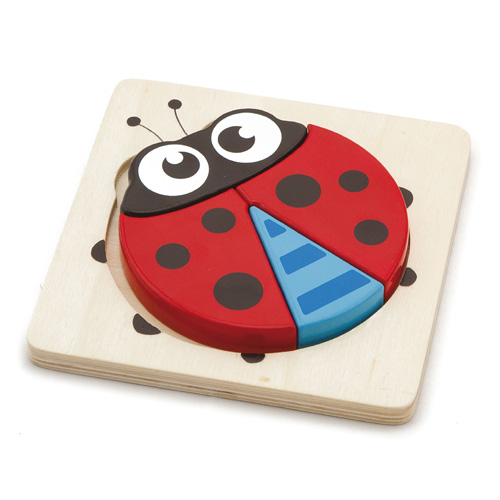 Viga Handy Block Puzzle - Ladybird