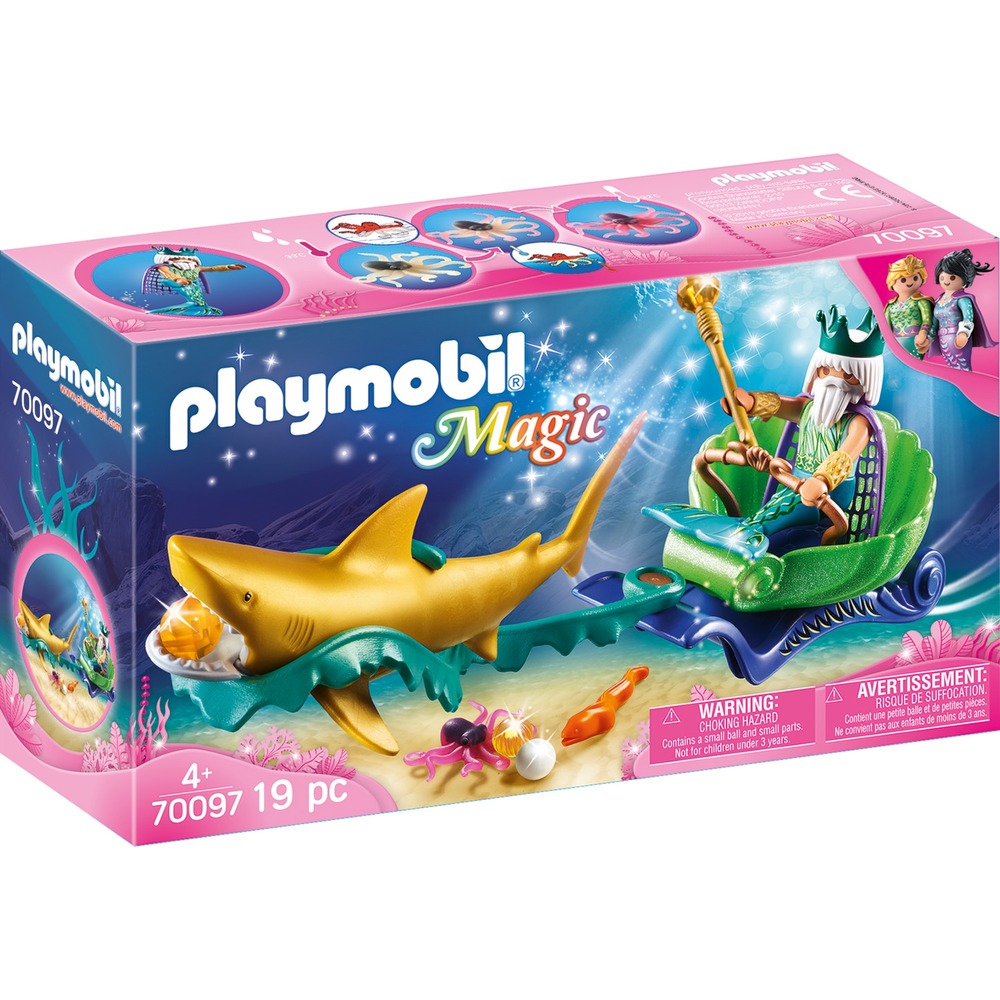 Playmobil Magic King Of The Sea With Shark Carriage 