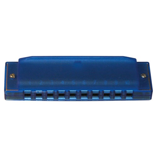 BLUE HARMONICA WITH 20 TONES AND 10 HOLES