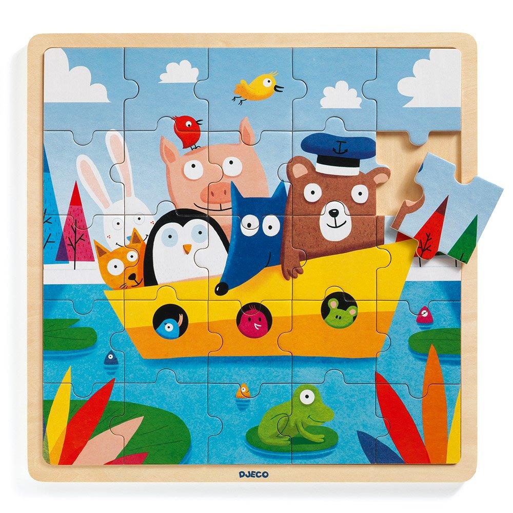 DJECO WOODEN PUZZLES PUZZLO BOAT