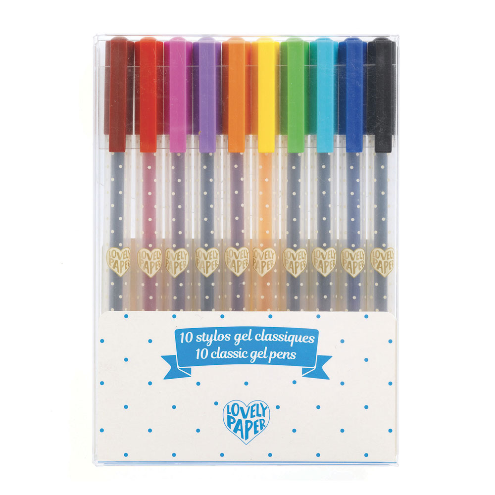 DJECO 10 CLASSIC GEL PENS