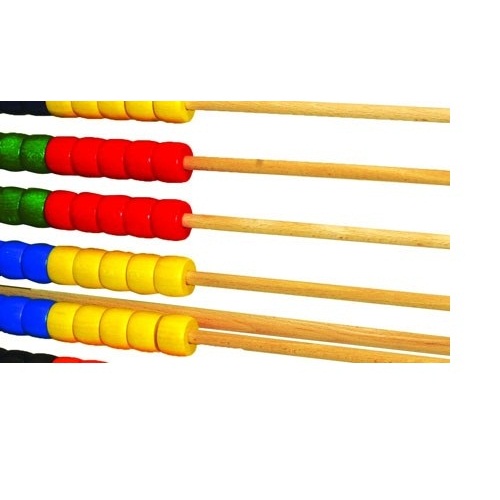 EBERT WOODEN BACUS 10 ROW 2 COLORS PER LINE BEECH TREE MADE IN GERMANY