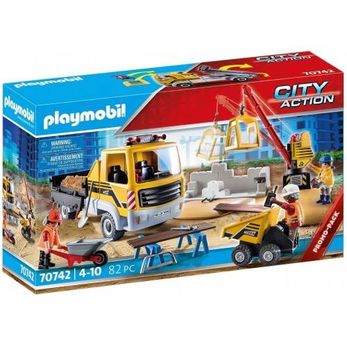 PLAYMOBIL 70742 CITY ACTION CONSTRUCTION SITE WITH A TIPPING