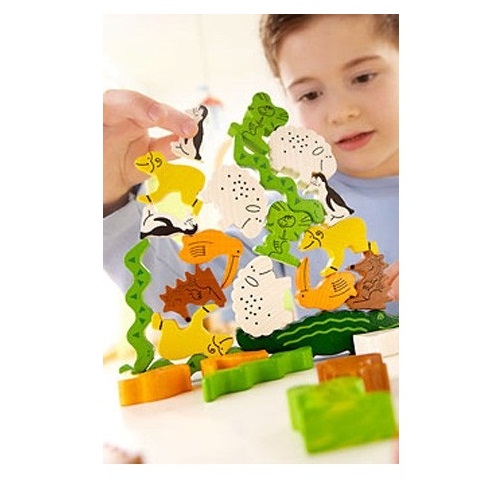 Haba board game in Greek language 'Animal Upon Animal'