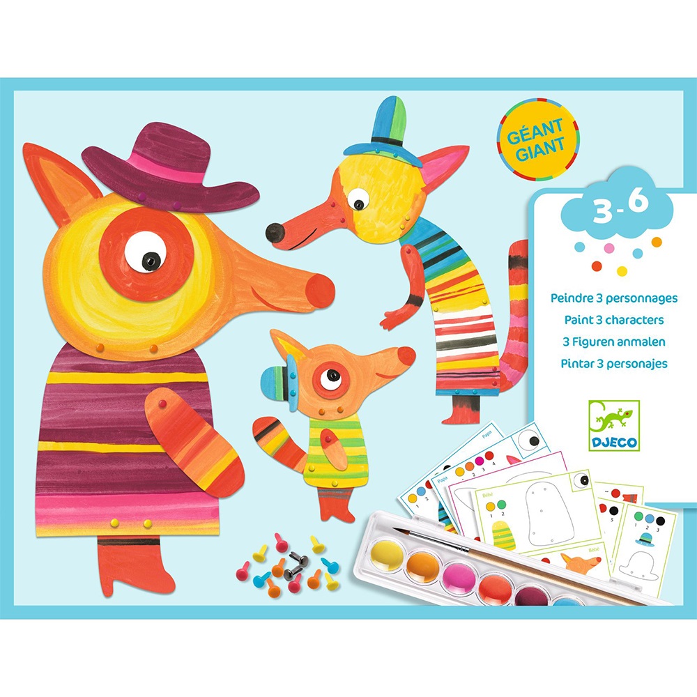 Djeco The Fox Family Painting Set