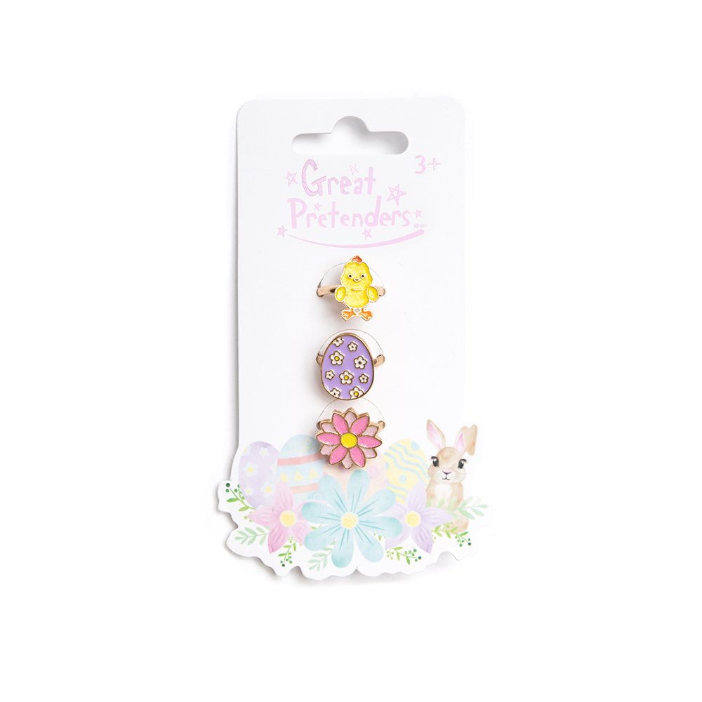 Great Pretenders Easter Egg Rings 3 Pcs Set