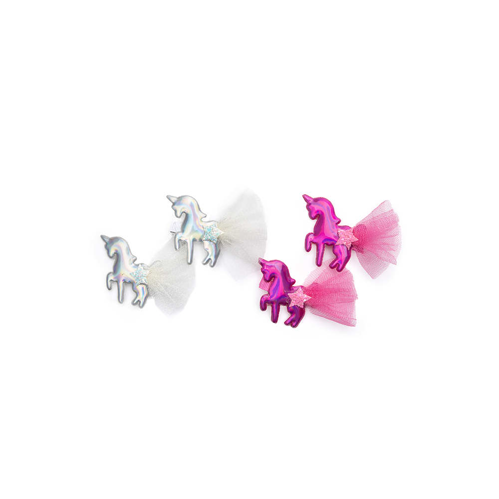 Great Pretenders Iridescent Unicorn Hairclips, 2pc assorted