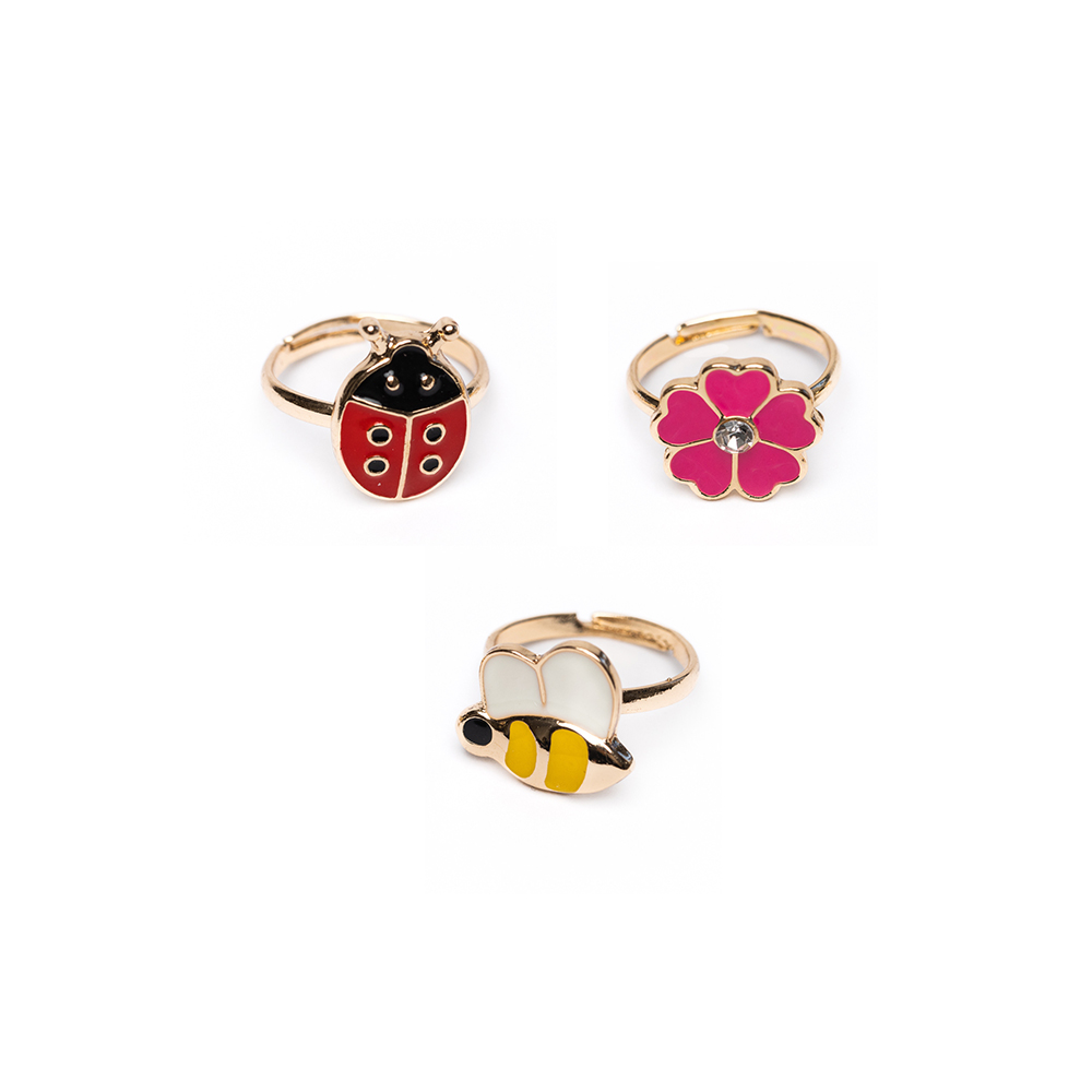 Great Pretenders Ladybug Garden Ring Set, 3pc