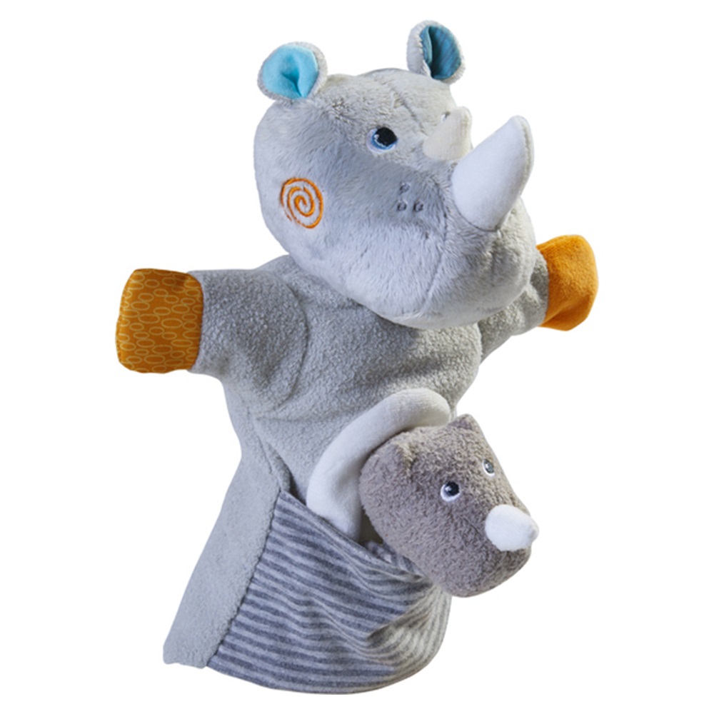 Haba Puppet Rhino with Calf