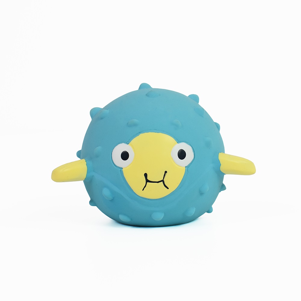 Splash Puffer Fish Latex Pool Toy Blue