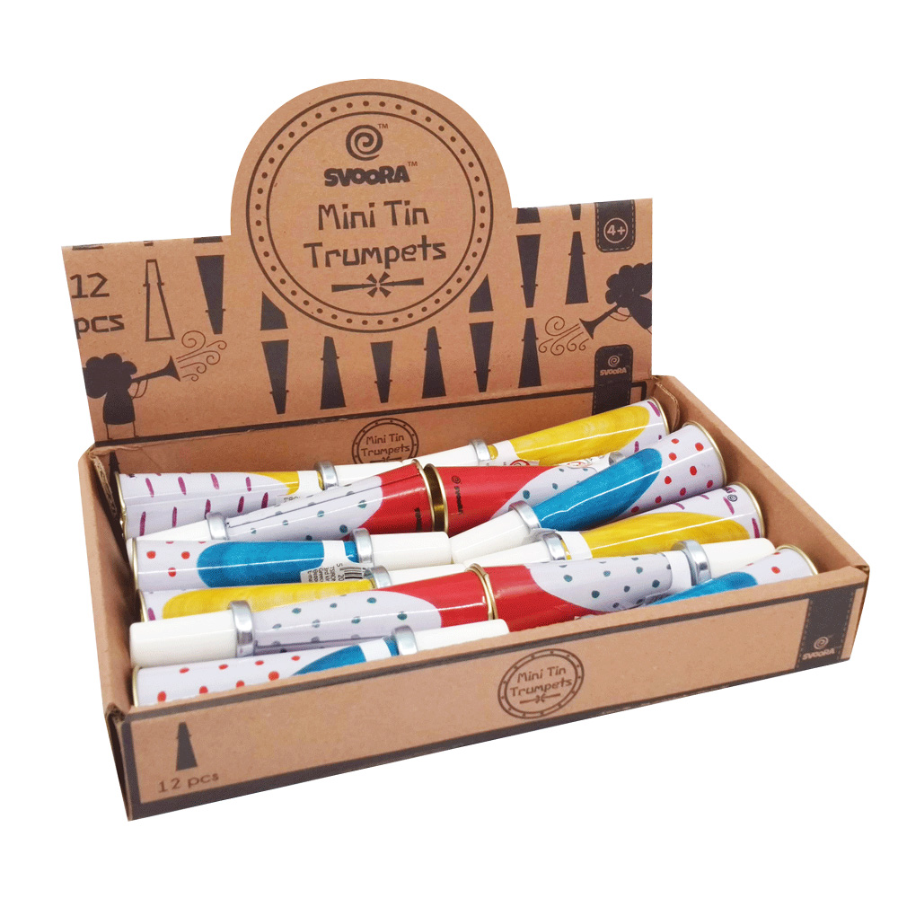 Svoora Mini Tin Trumpet Rainbow in 3 designs