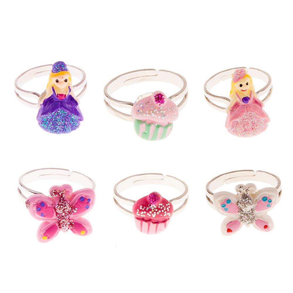 Great Pretenders Princess Cupcake Bfly Rings