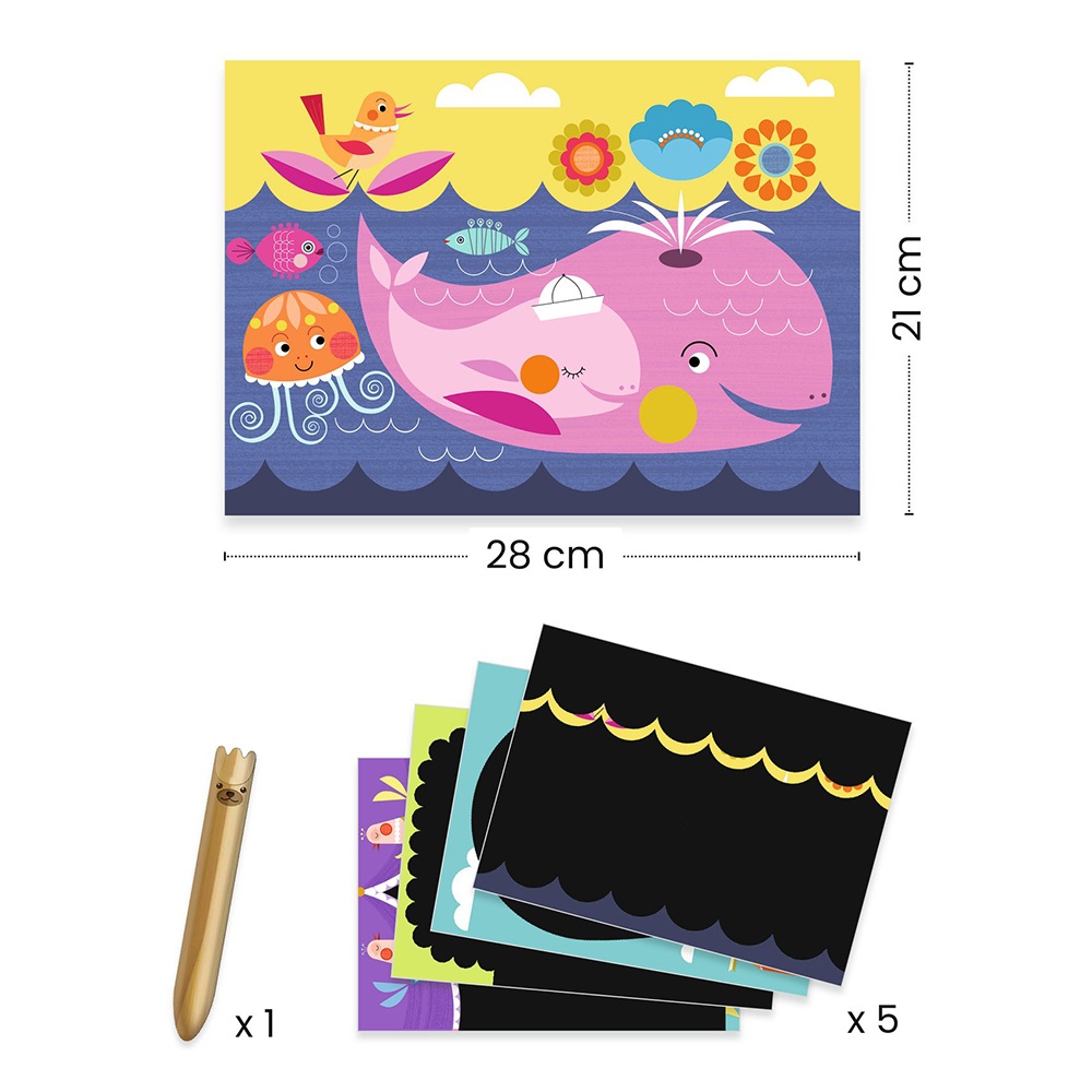 DJECO ART AND CRAFT SMALL GIFTS FOR LITTLE ONES - SCRATCH CARDS IT IS FUN TO DISCOVER