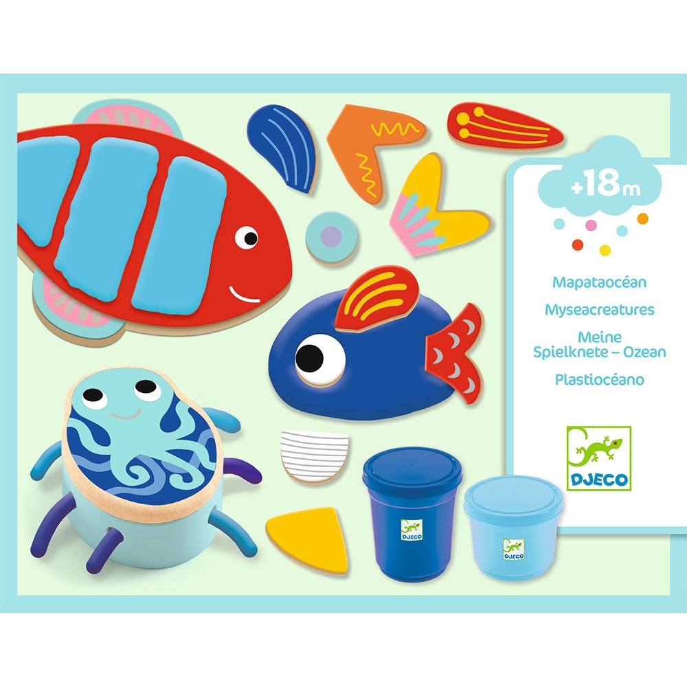 DJECO ART AND CRAFT LITTLE ONES - PLAY DOUGH MYSEACREATURES