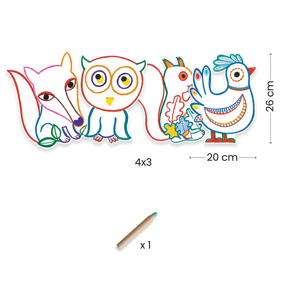 DJECO ART AND CRAFT SMALL GIFTS FOR LITTLE ONES - COLOURING FOREST FRIENDS