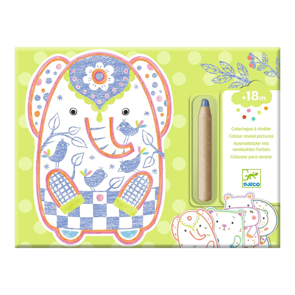 DJECO ART AND CRAFT SMALL GIFTS FOR LITTLE ONES - COLOURING WILD ANIMALS