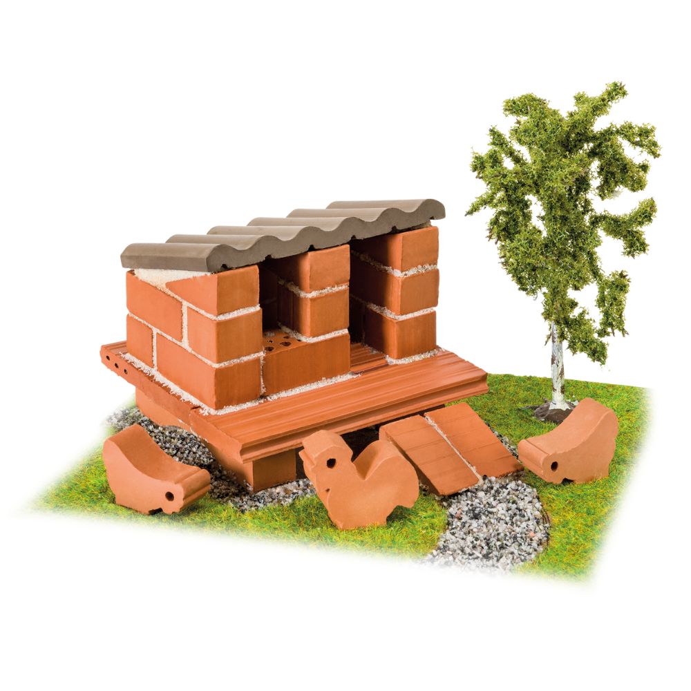 TEIFOC CHICKEN COOP - STONE BUILDING SET (30 PARTS)