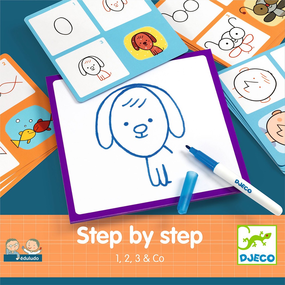 DJECO TOYS AND GAMES EDUCATIONAL GAMES - EDULUDO STEP BY STEP 1, 2, 3 & CO