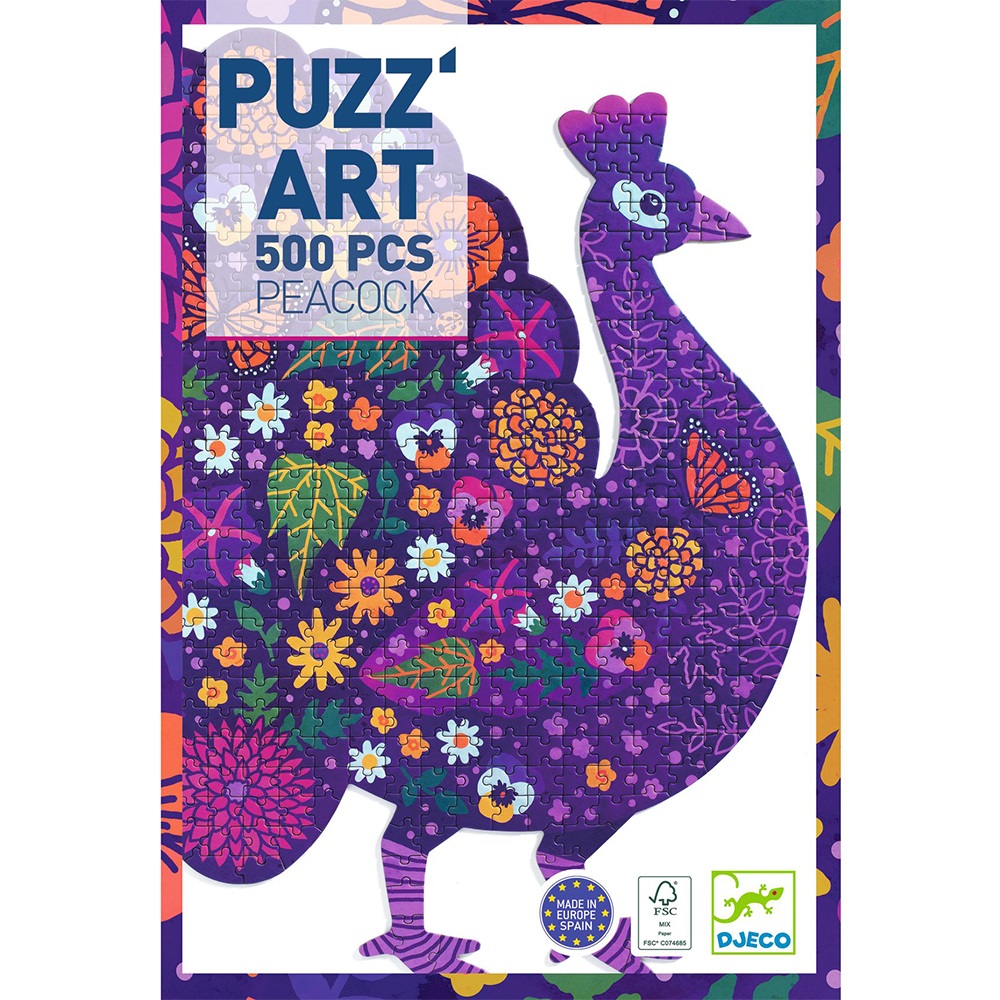 DJECO TOYS AND GAMES PUZZLES - PUZZART PEACOCK