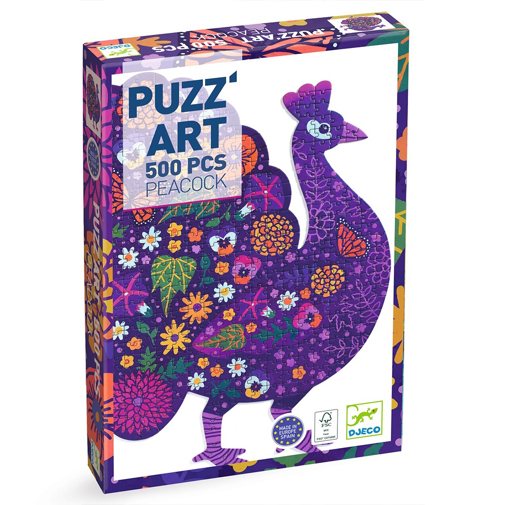 DJECO TOYS AND GAMES PUZZLES - PUZZART PEACOCK