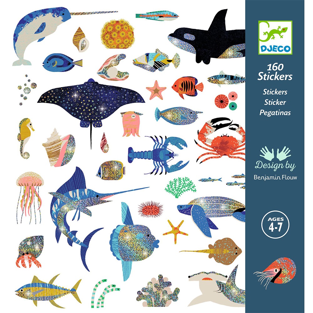 DJECO ART AND CRAFT SMALL GIFTS FOR OLDER ONES - STICKERS OCEAN