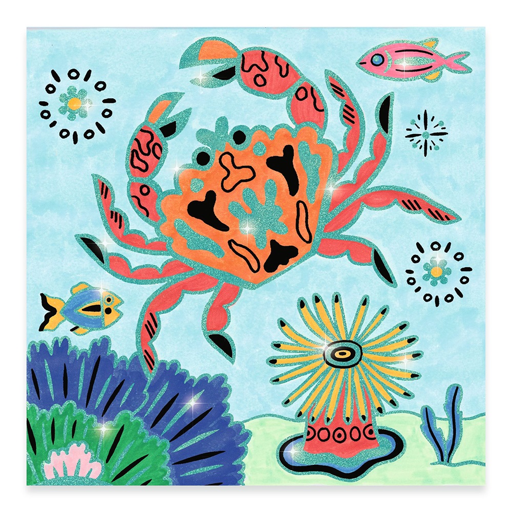 DJECO ART AND CRAFT SMALL GIFTS FOR OLDER ONES - COLOURING SURPRISES UNDER THE SEA