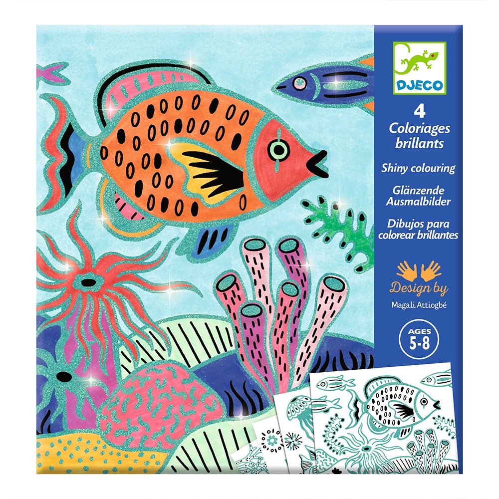 DJECO ART AND CRAFT SMALL GIFTS FOR OLDER ONES - COLOURING SURPRISES UNDER THE SEA