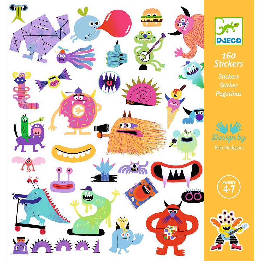 DJECO ART AND CRAFT SMALL GIFTS FOR OLDER ONES - STICKERS MONSTERS