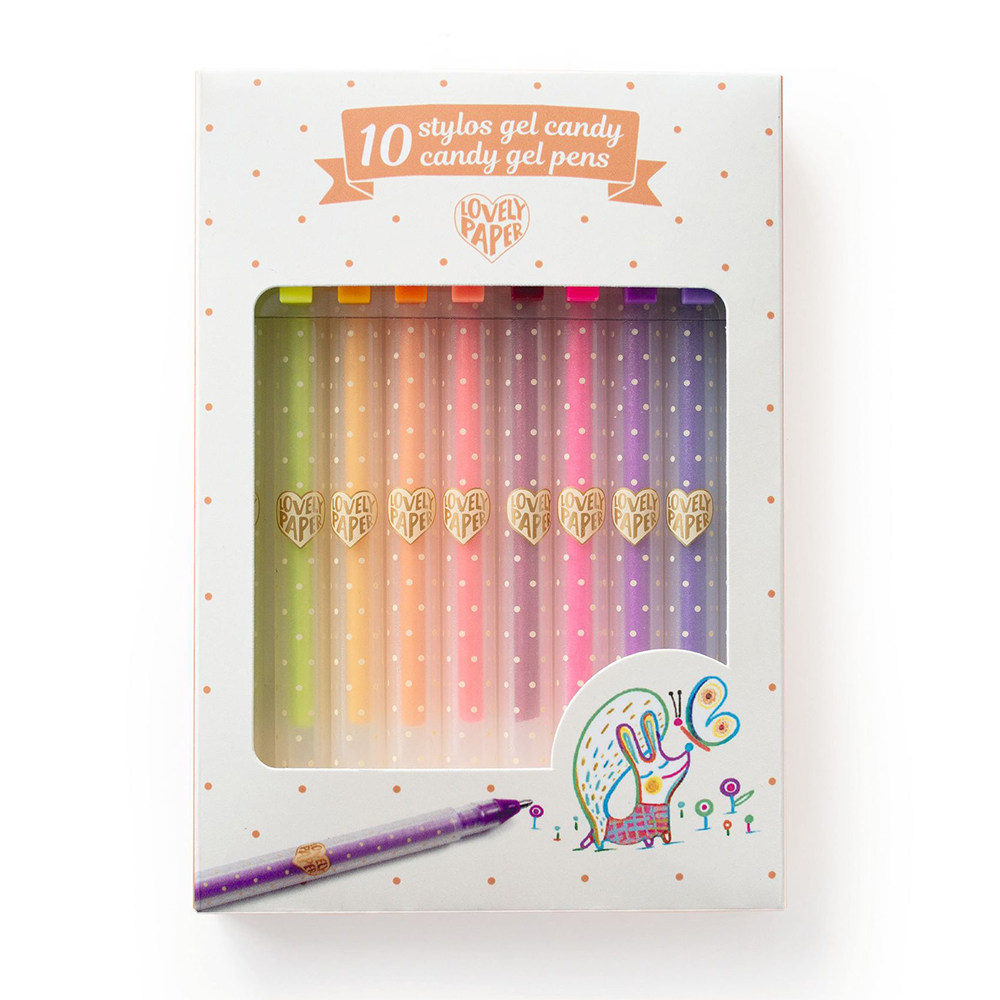 DJECO 10 CANDY GEL PENS