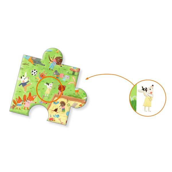 DJECO LITTLE FRIENDS GARDEN - 35 PCS OBSERVATION PUZZLE - FSC MIX