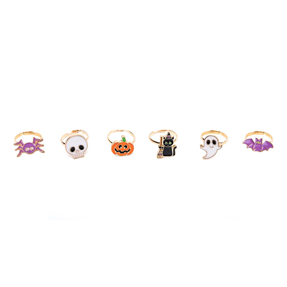 GREAT PRETENDERS SPOOKY WOOKY HALLOWEEN RING GLOW IN THE DARK, (CHOICE OF 6 DESIGNS)