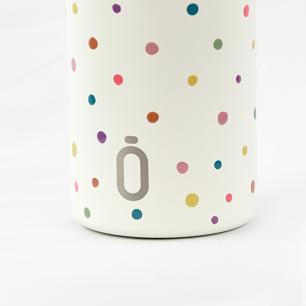 RUNBOTT THERMOS 350ML CONFETTI CREAM POLKA DOTS