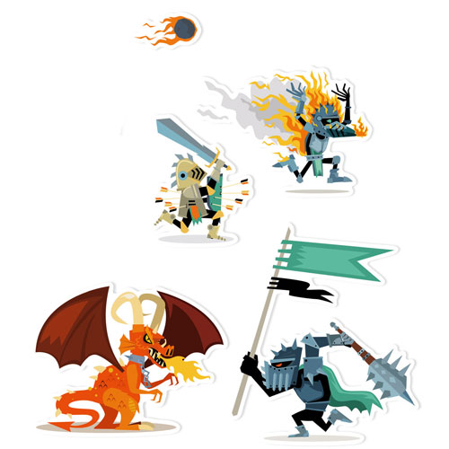 Djeco Small gift - Stickers Knights