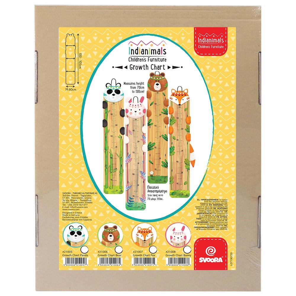 Svoora Children's Growth Chart Indianimals 'Bear'