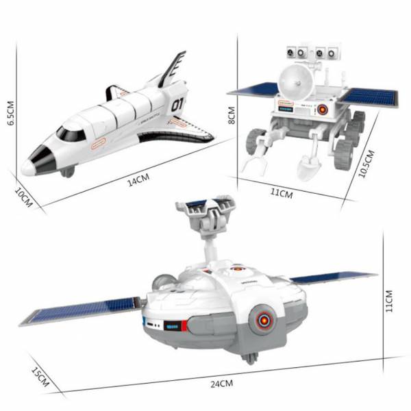 Solar three in one 'Space Shuttle-Moon buggy-Space station'