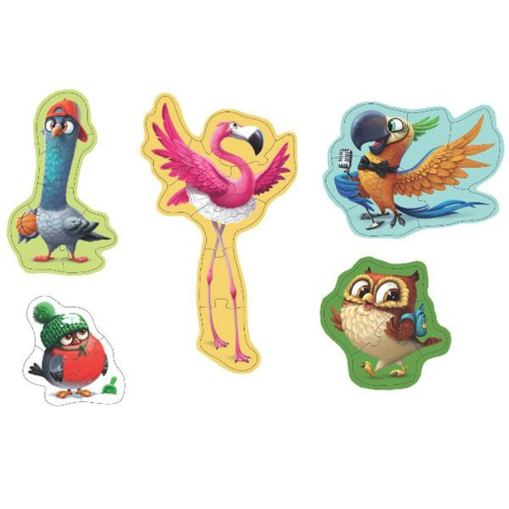 Cubika Puzzles 5 in 1 Birds