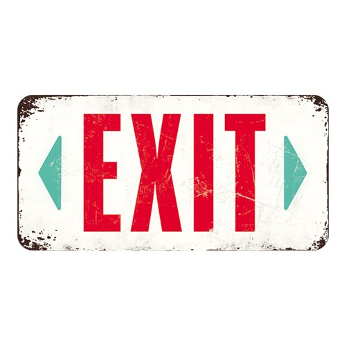 Nostalgic Hanging Sign Achtung Exit
