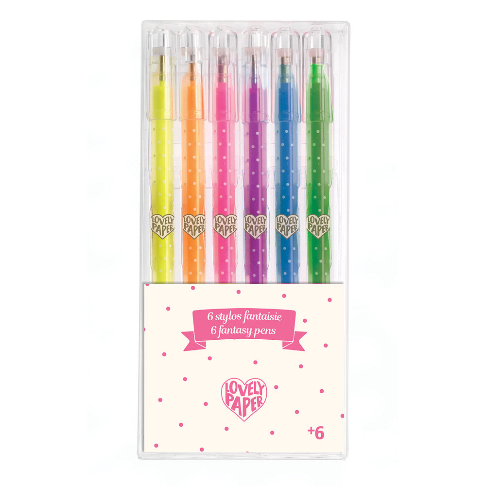 Djeco Gel Pens 6 neon gel pens